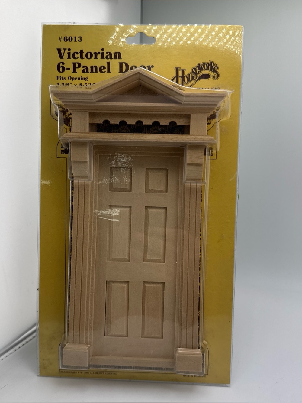Dollhouse Victorian Door Exterior 6 Panel 1:12 Scale Miniature Houseworks #6013